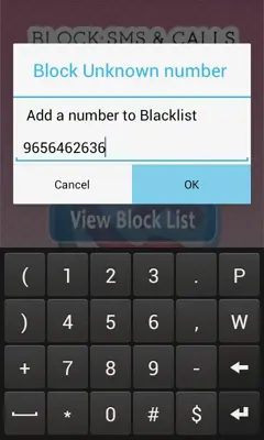 Block calls & SMS android App screenshot 0